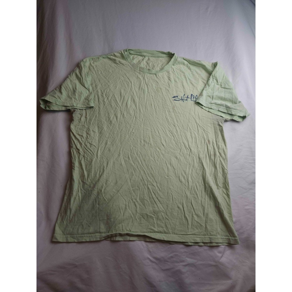 Salt Life T Shirt Mens Large Green A Salty State Of Mind Graphic Print Crew Neck